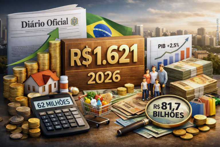 Salário Mínimo Atinge R$ 1.621 em 2026 e Promete Impulsionar a Economia em R$ 81,7 Bilhões