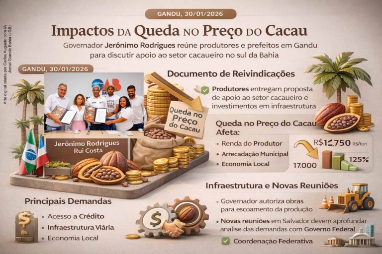 Governador Jerônimo discute a crise do cacau com produtores e prefeitos em Gandu Governador Jerônimo discute a crise do cacau com produtores e prefeitos em Gandu