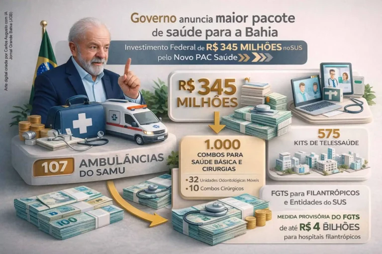 Governo Lula Anuncia Pacote de Saúde Inédito na Bahia com R$ 345 Milhões em Investimentos