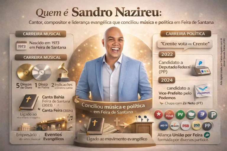 Sandro Nazireu: A Trajetória do Cantor Evangélico que Une Música e Política em Feira de Santana Sandro Nazireu: A Trajetória do Cantor Evangélico que Une Música e Política em Feira de Santana