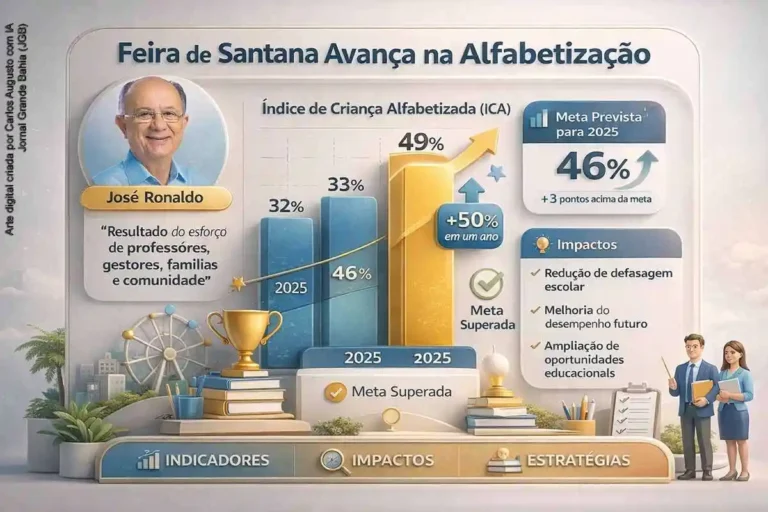 Feira de Santana Atinge 49% de Alfabetização em 2025, Superando Meta Nacional