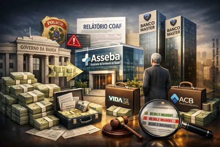 Governo da Bahia Destina R$ 140 Milhões à Asseba: Relatório do Coaf Revela Fluxos Financeiros Suspeitos Governo da Bahia Destina R$ 140 Milhões à Asseba: Relatório do Coaf Revela Fluxos Financeiros Suspei