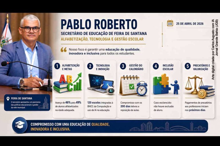 Pablo Roberto Enfatiza Alfabetização e Inovação na Educação de Feira de Santana