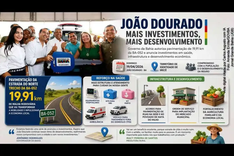 Pavimentação da BA-052 e Investimentos em Saúde em João Dourado: Um Marco de Desenvolvimento