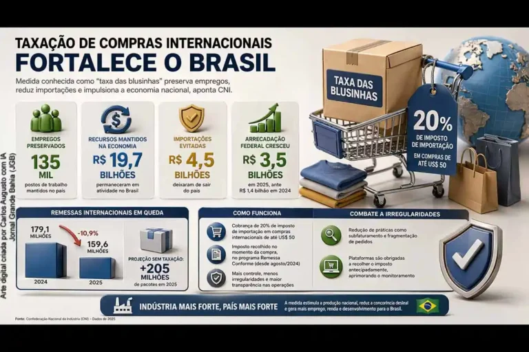 Taxação de Compras Internacionais: Preservação de Empregos e Impacto de R$ 19,7 Bilhões na Economia
