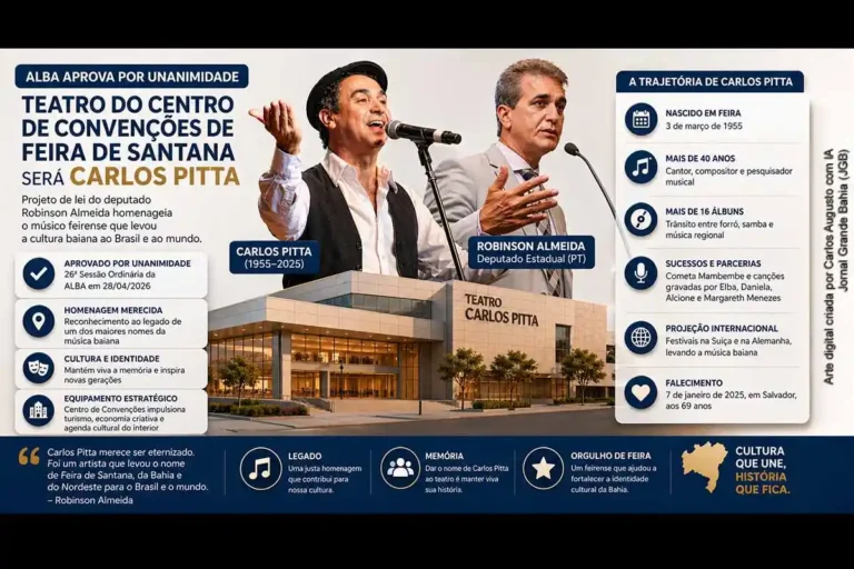 Teatro do Centro de Convenções de Feira de Santana Recebe Nome de Carlos Pitta