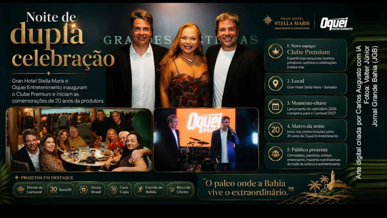 Inauguração do Clube Premium no Gran Hotel Stella Maris marca 20 anos da Oquei Entretenimento