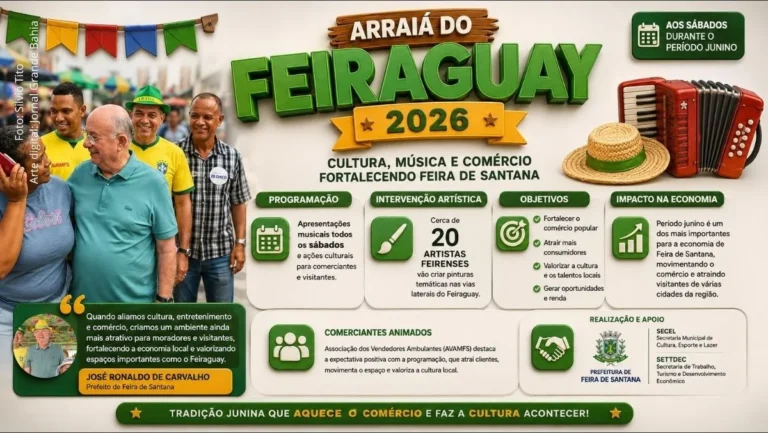Arraiá do Feiraguay 2026 reforça cultura e comércio em Feira de Santana Arraiá do Feiraguay 2026 reforça cultura e comércio em Feira de Santana