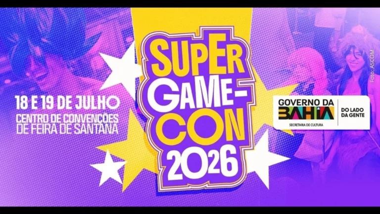 Super Game-Con 2026 em Feira de Santana traz o melhor dos games e cultura pop em julho