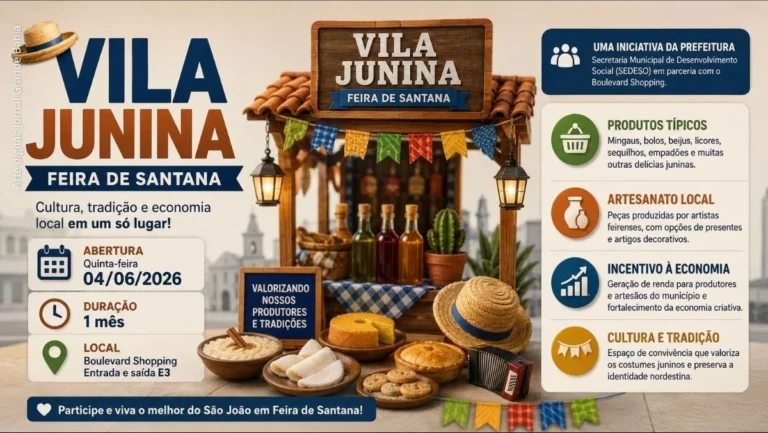Vila Junina em Feira de Santana impulsiona economia local com artesanato e comidas típicas