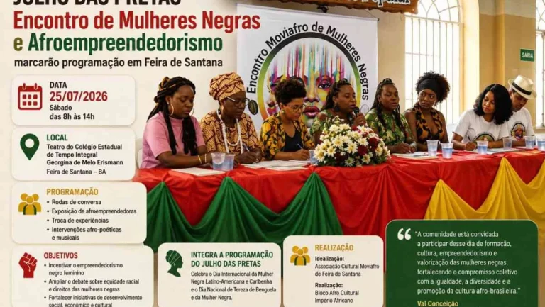 Julho das Pretas em Feira de Santana reúne mulheres negras em encontro cultural e de empreendedorismo Julho das Pretas em Feira de Santana reúne mulheres negras em encontro cultural e de empreendedorism